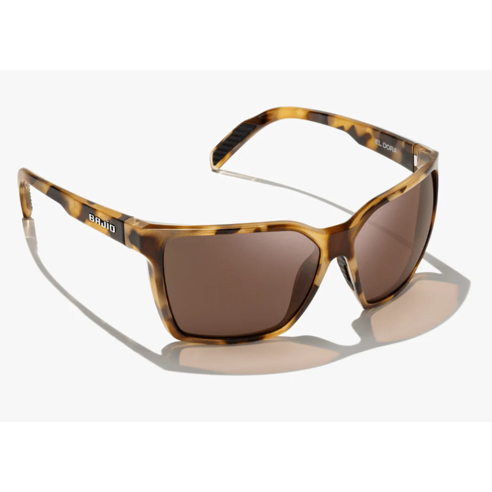 Beige tortoise shell sunglasses with brown lenses