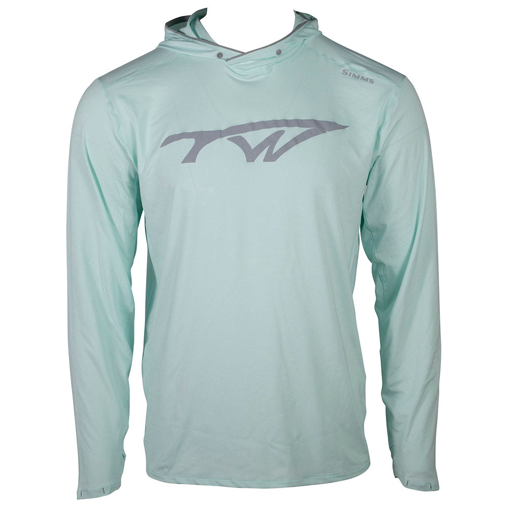 Light green long-sleeve hoodie with a gyre tidewater logo on the front.