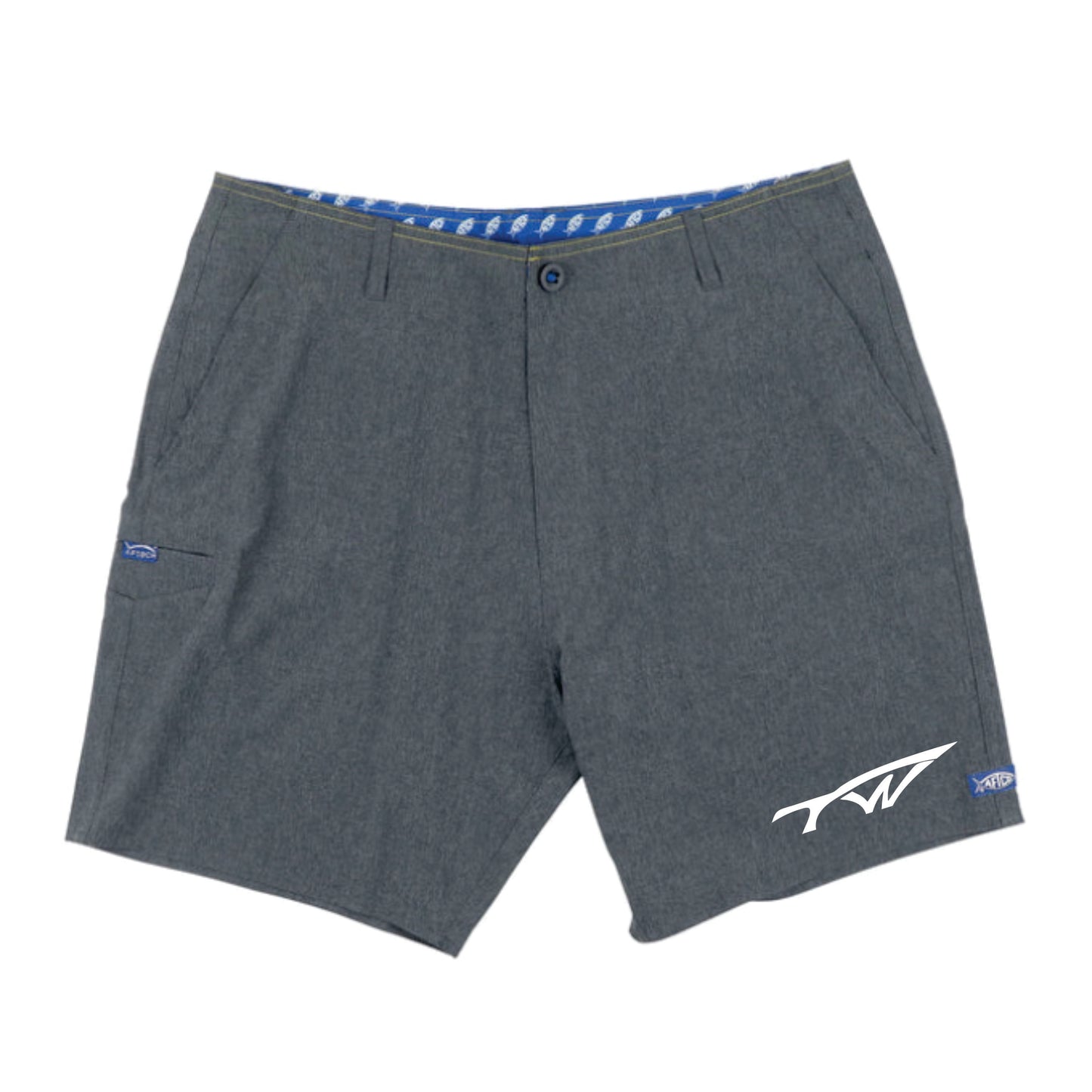 Tidewater AFTCO 8" Cloudburst Shorts - Charcoal