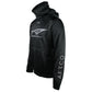 Black hoodie with a white Tidewater Boats logo on the chest.