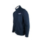 Navy blue fleece pullover with a quarter-zip and a white tidewater logo on the left chest.