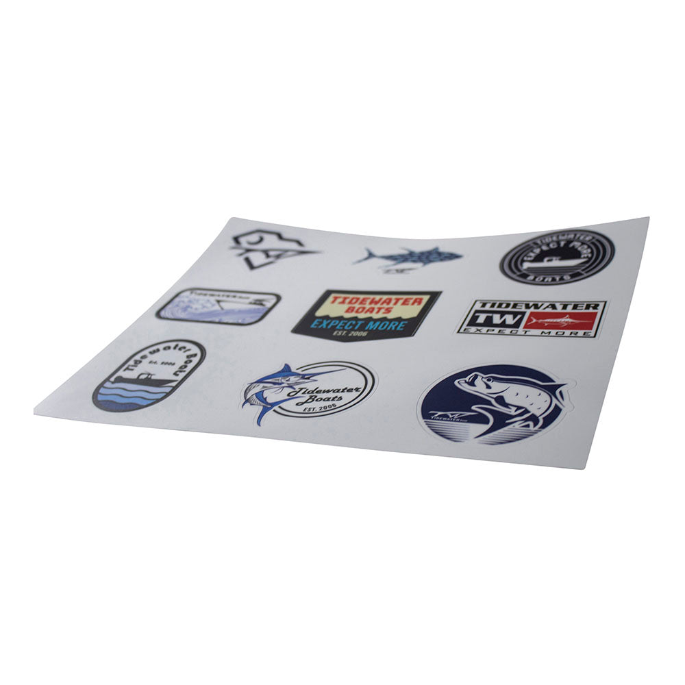 Tidewater Sticker Sheet – Tidewater Boats Apparel