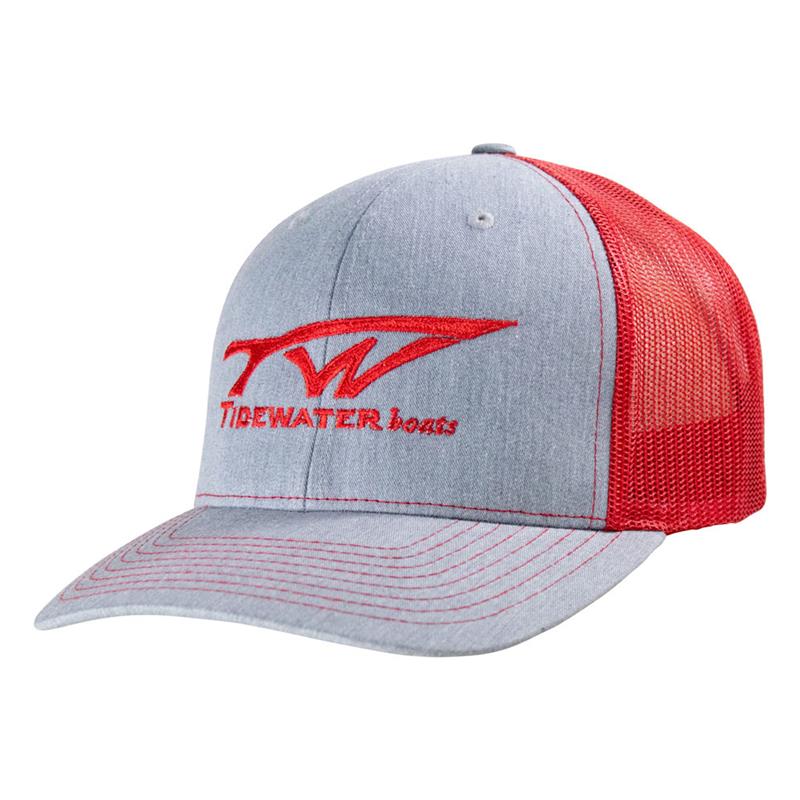 Tidewater Richardson 112 Hat - Heather Grey/Red